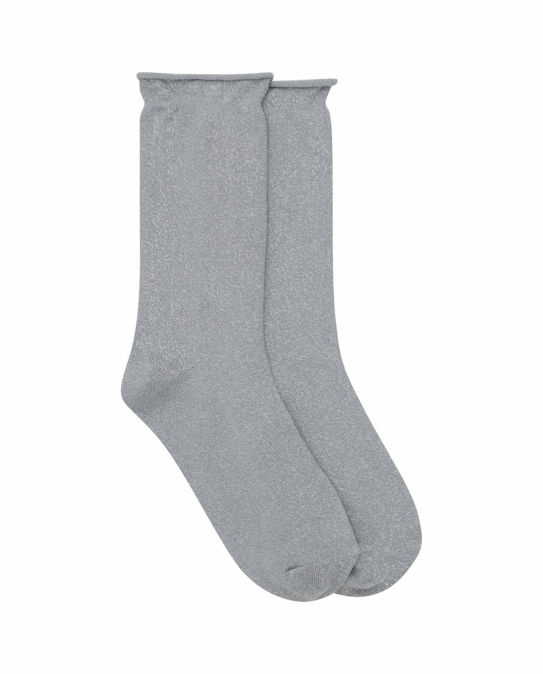 Accessories | Women The Great. The Lurex Sock. Silver