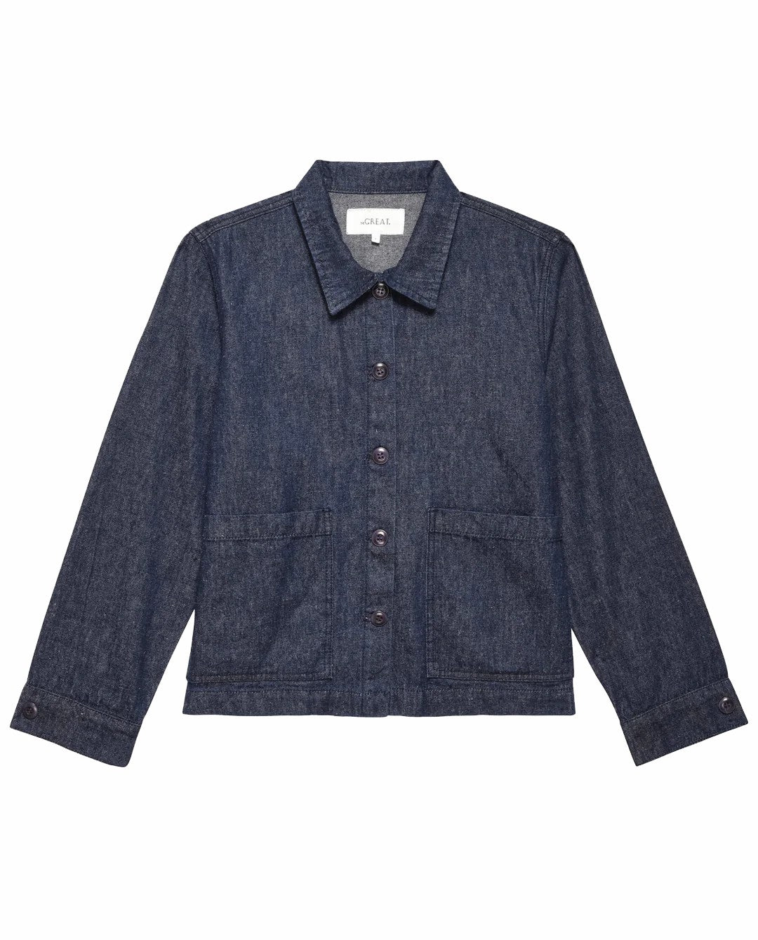 Denim | Women The Great. The Chore Jacket. Rinse Wash