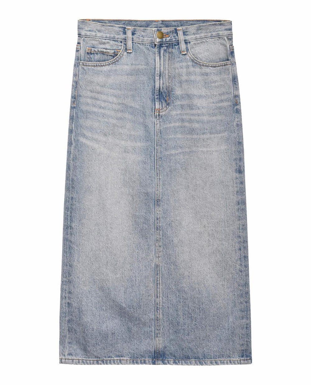 Denim | Women The Great. The Column Skirt. Monterey Wash