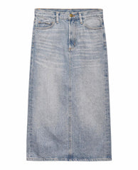 Denim | Women The Great. The Column Skirt. Monterey Wash