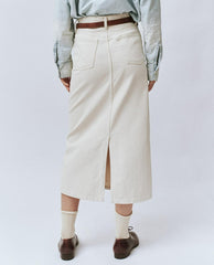 Denim | Women The Great. The Column Skirt. Natural