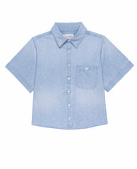 Denim | Women The Great. The County Top. Riverbed Wash