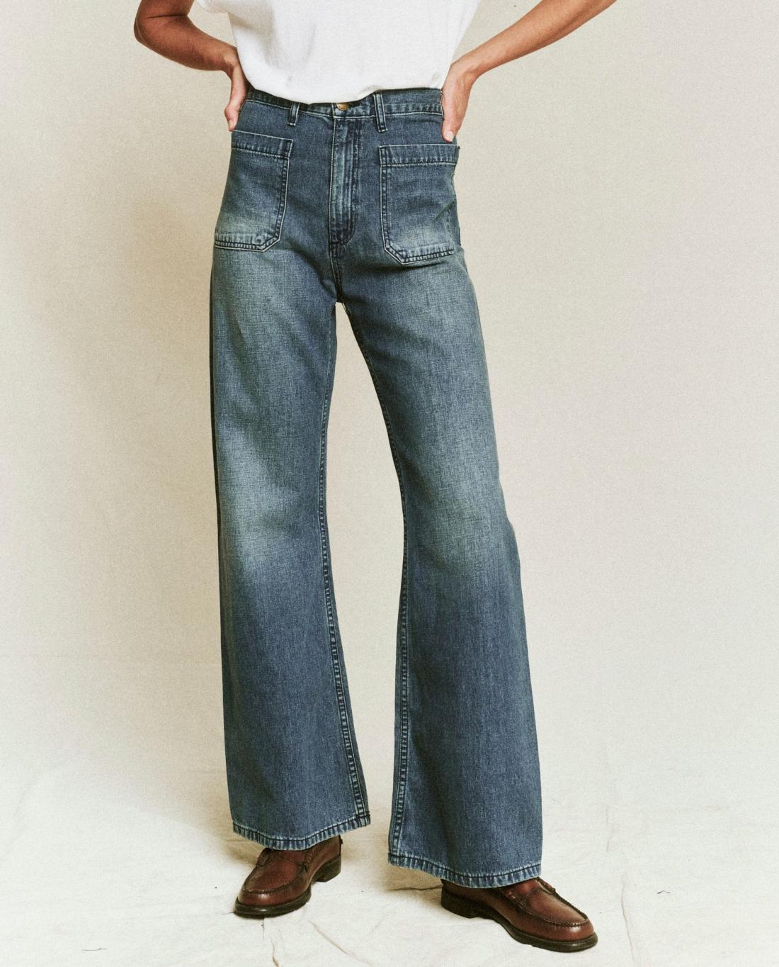 Denim | Women The Great. The Dock Jean. Marina Wash