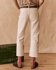 Denim | Women The Great. The Embroidered Daisy Wayne Jean.. Natural With Embroidered Daisies