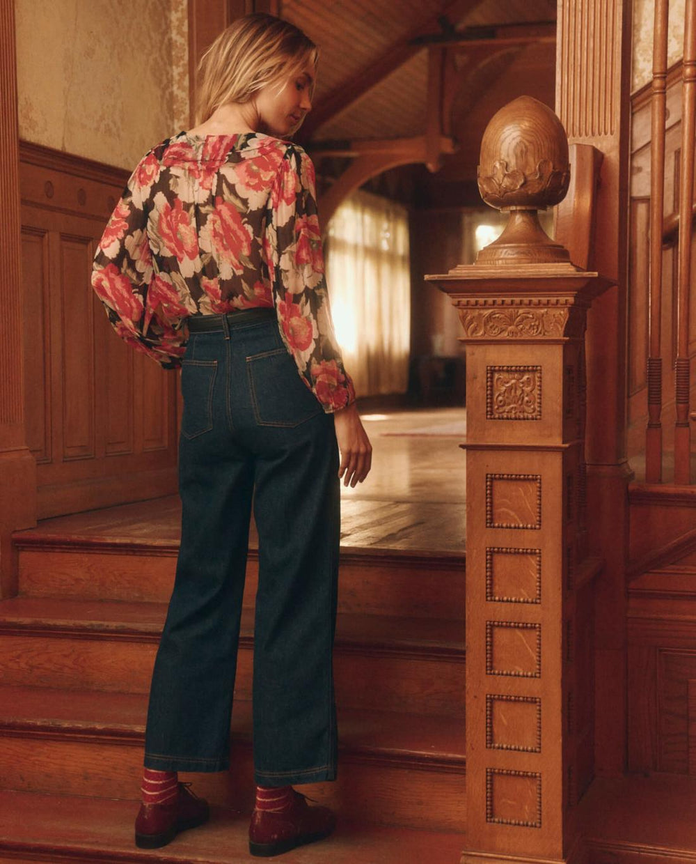 Denim | Women The Great. The Painter Pant. Rinse Wash