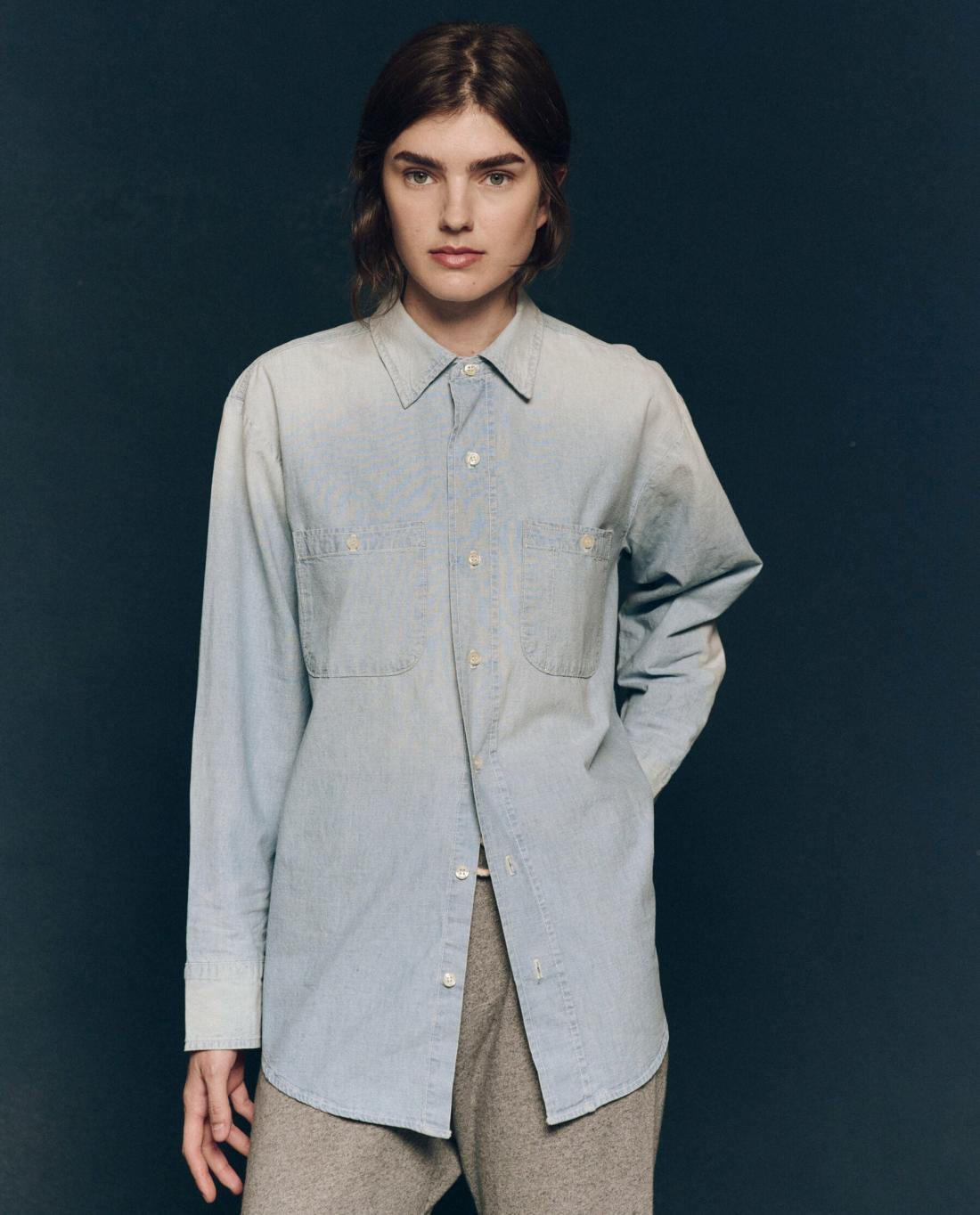 Denim | Women The Great. The Road Shirt. Riverbed Wash