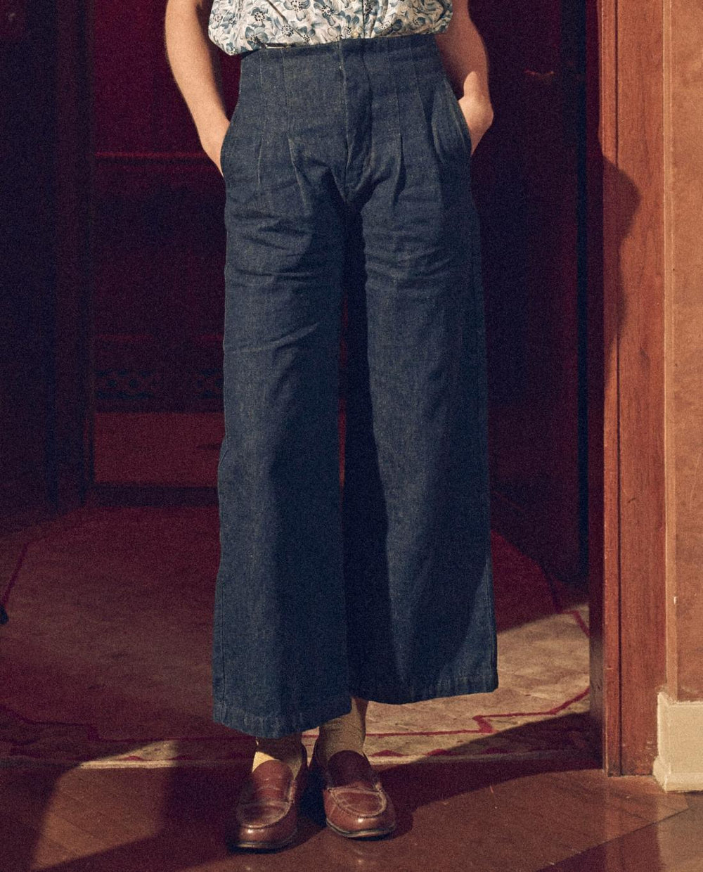 Denim | Women The Great. The Sculpted Trouser. Rinse Wash