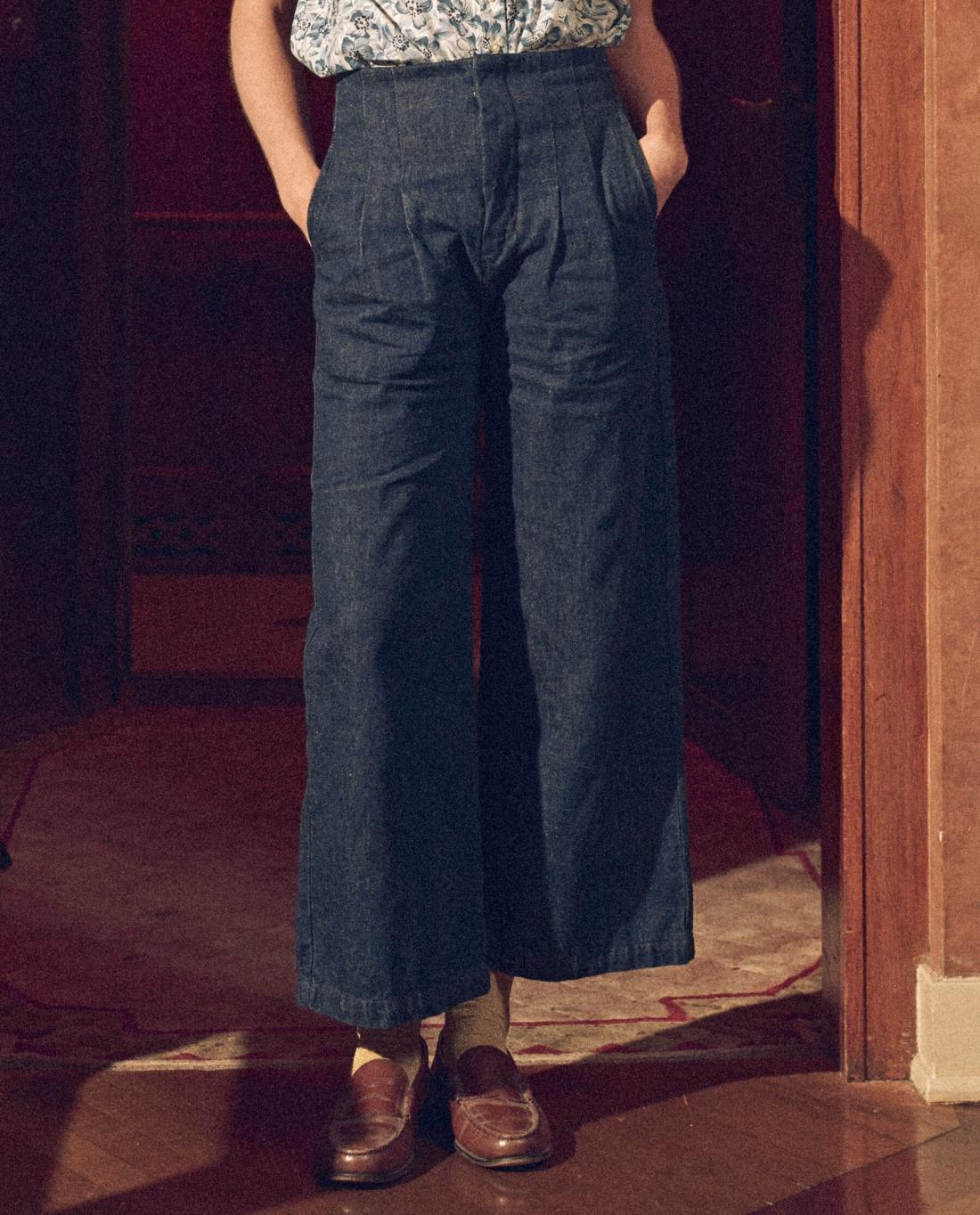 Denim | Women The Great. The Sculpted Trouser. Rinse Wash