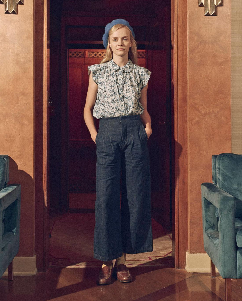 Denim | Women The Great. The Sculpted Trouser. Rinse Wash