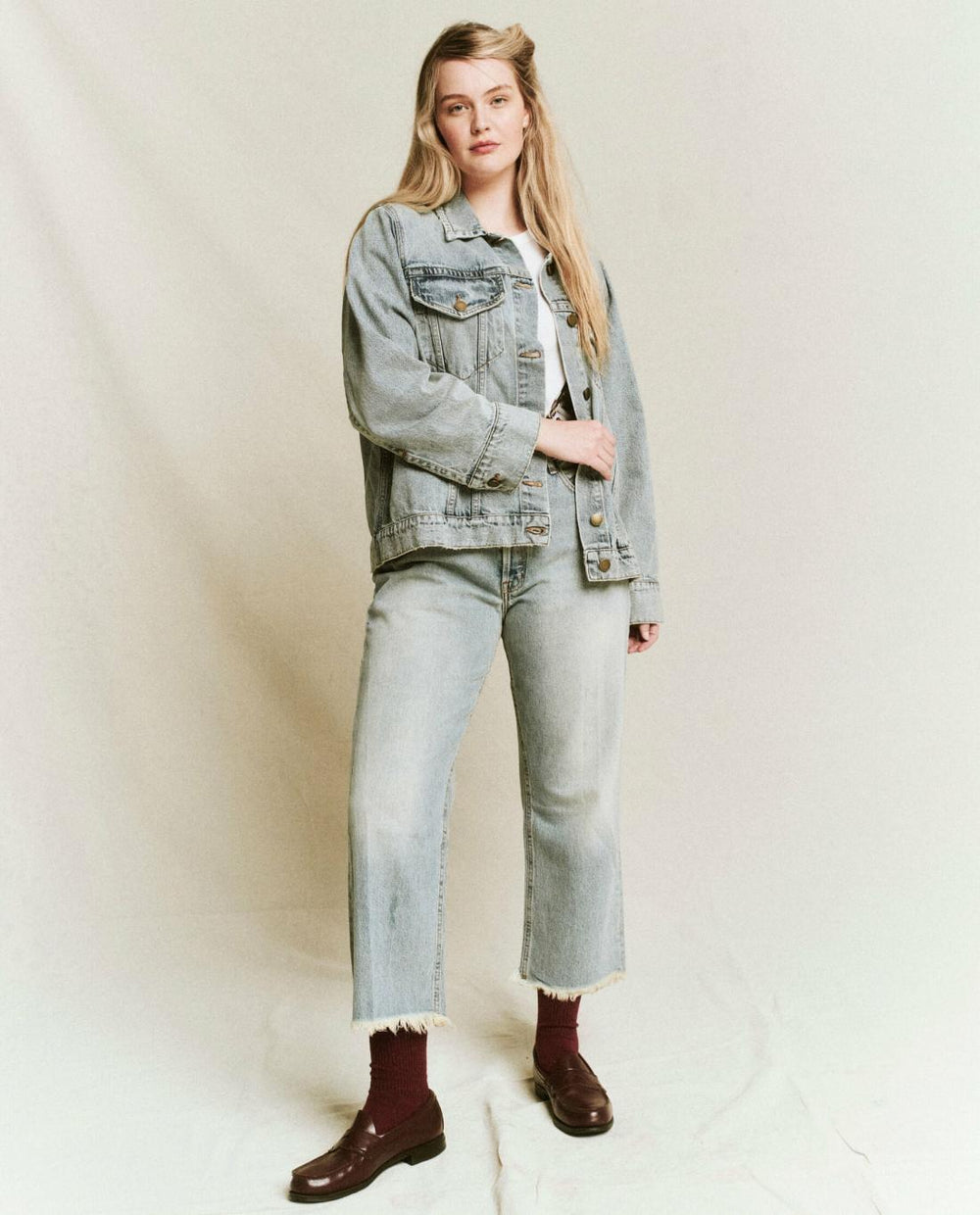 Denim | Women The Great. The Slouchy Jean Jacket. Derby Wash