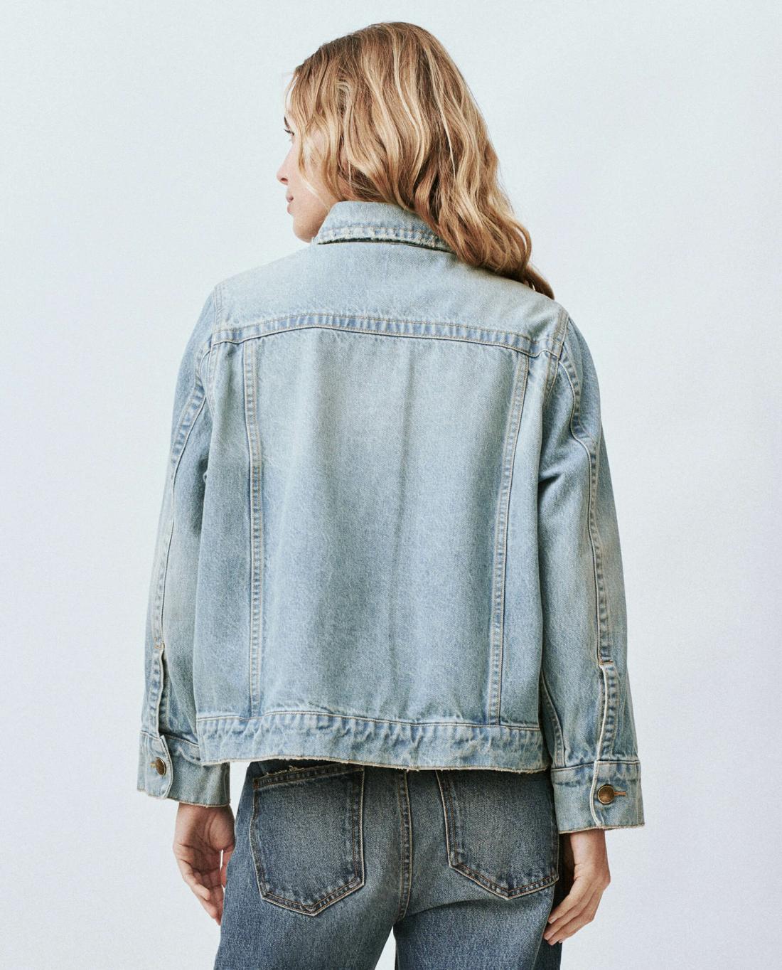 Denim | Women The Great. The Slouchy Jean Jacket. Great Plains Wash