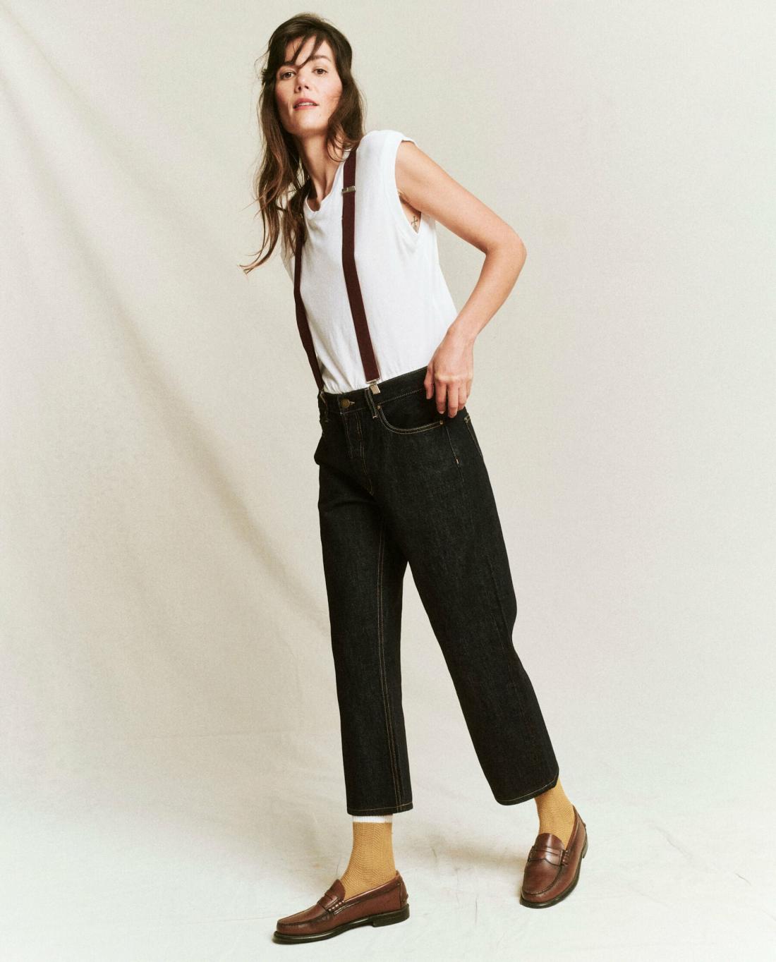 Denim | Women The Great. The Wayne Jean. Midnight Rinse