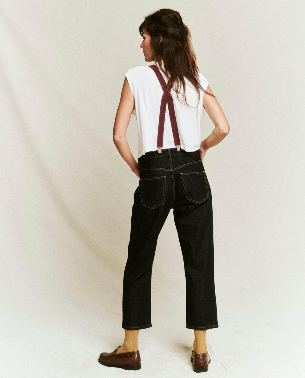 Denim | Women The Great. The Wayne Jean. Midnight Rinse