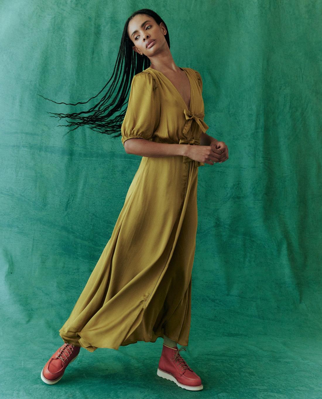 Dresses | Women The Great. The Gilded Dress. Gold Leaf