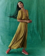 Dresses | Women The Great. The Gilded Dress. Gold Leaf