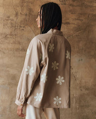 Jackets &amp; Outerwear | Women The Great. The Commodore Jacket With Daisy Stamp. Khaki With Daisy Stamp