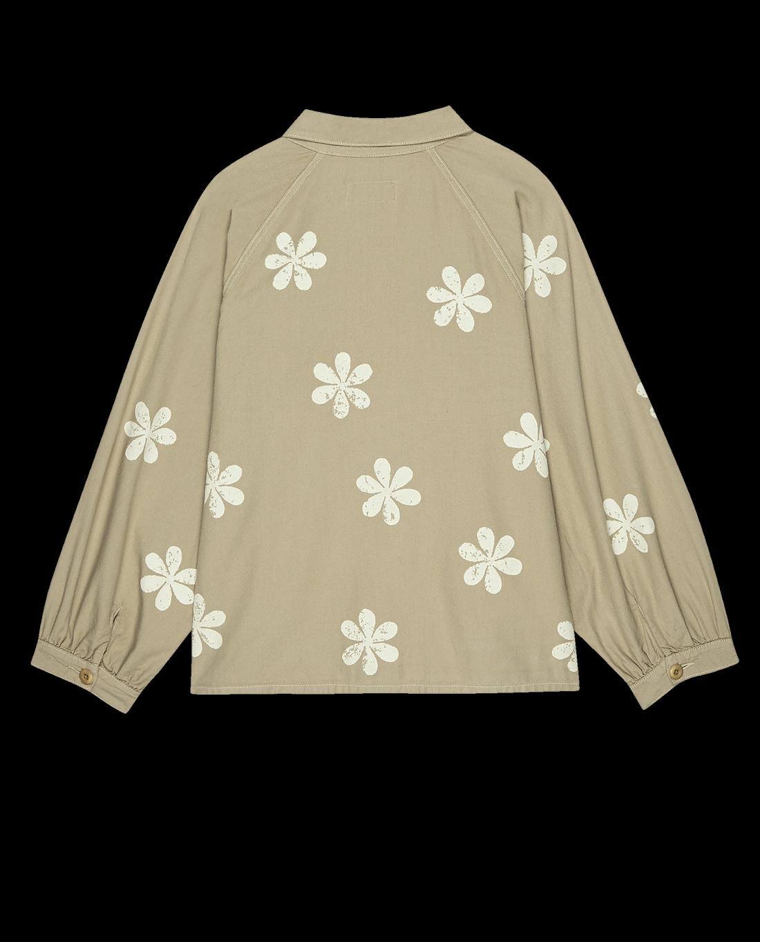 Jackets &amp; Outerwear | Women The Great. The Commodore Jacket With Daisy Stamp. Khaki With Daisy Stamp