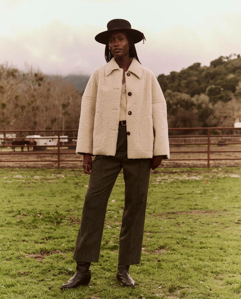Jackets &amp; Outerwear | Women The Great. The Cropped Plush Car Coat. Malt