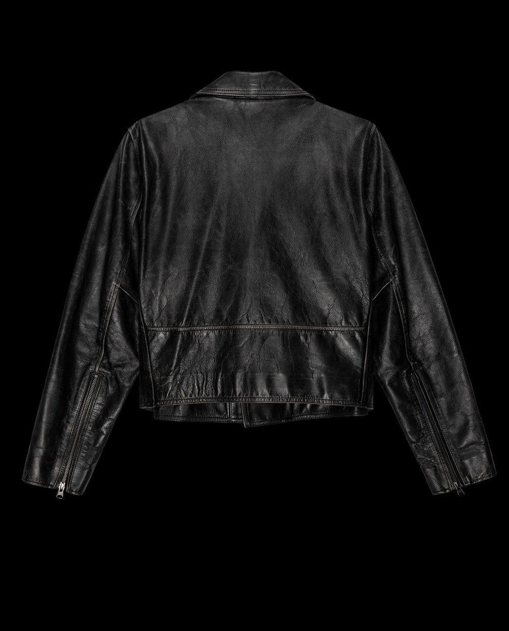 Jackets &amp; Outerwear | Women The Great. The Perfect Leather Jacket. Worn Black