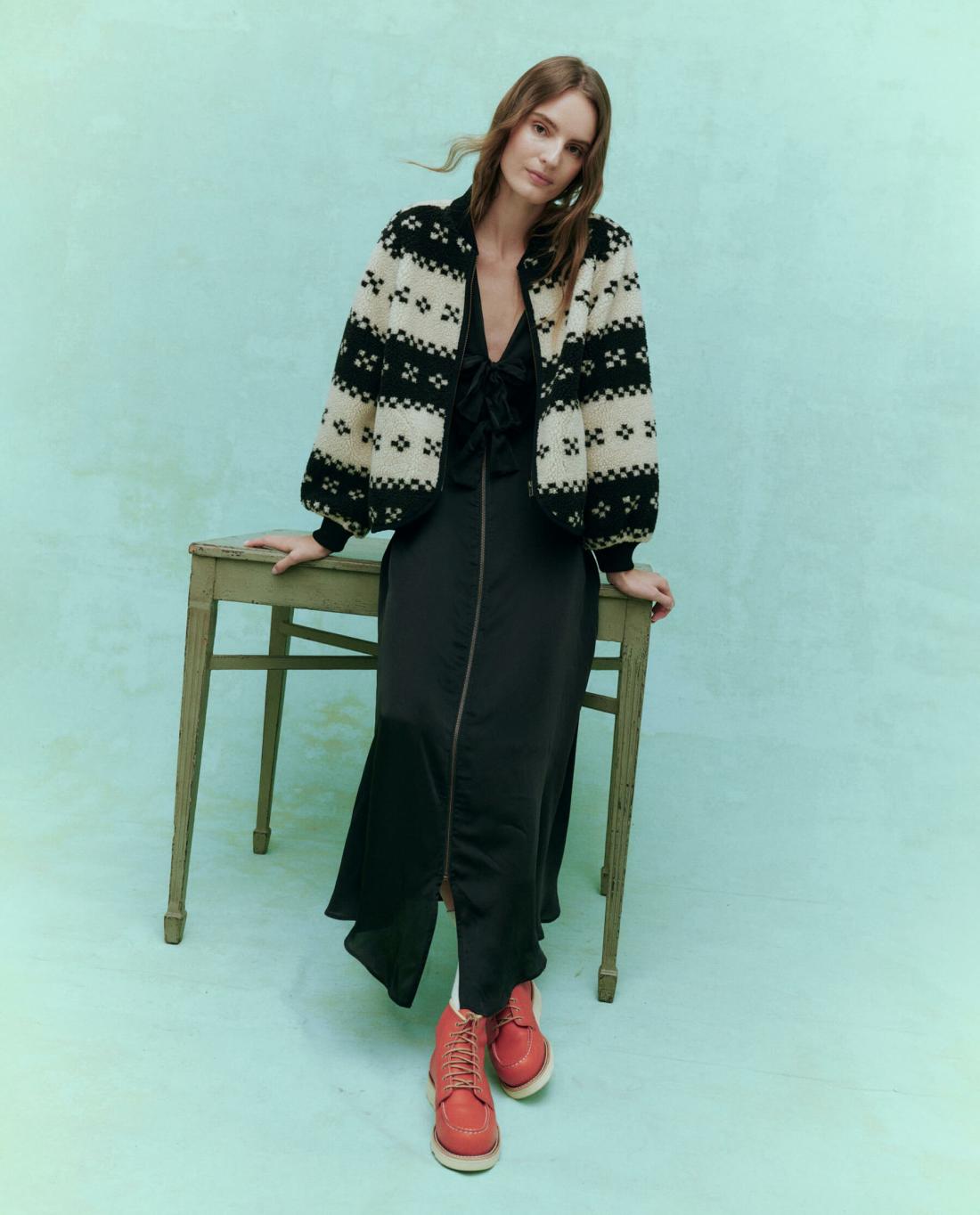 Jackets &amp; Outerwear | Women The Great. The Plush Bomber. Black Geo