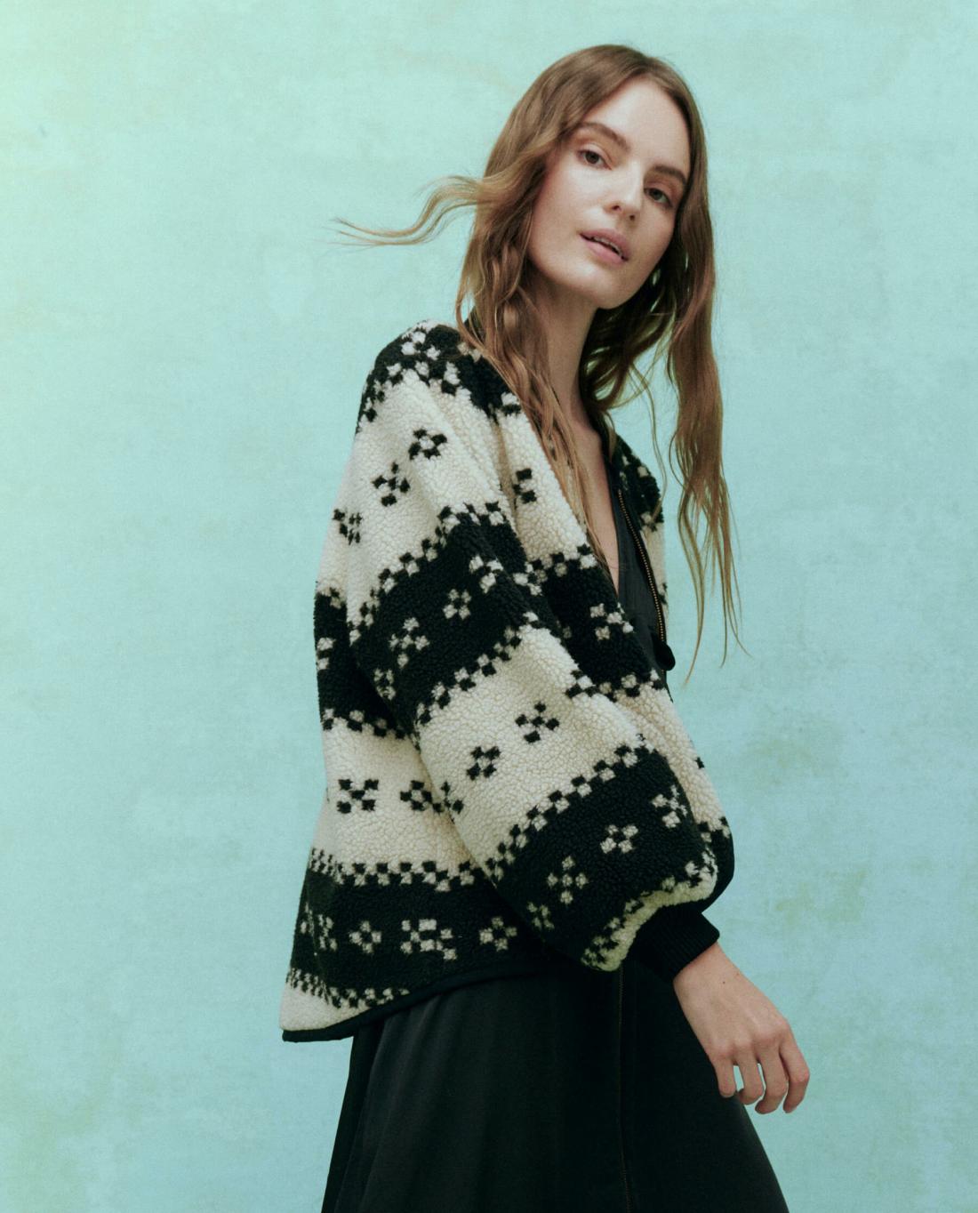 Jackets &amp; Outerwear | Women The Great. The Plush Bomber. Black Geo