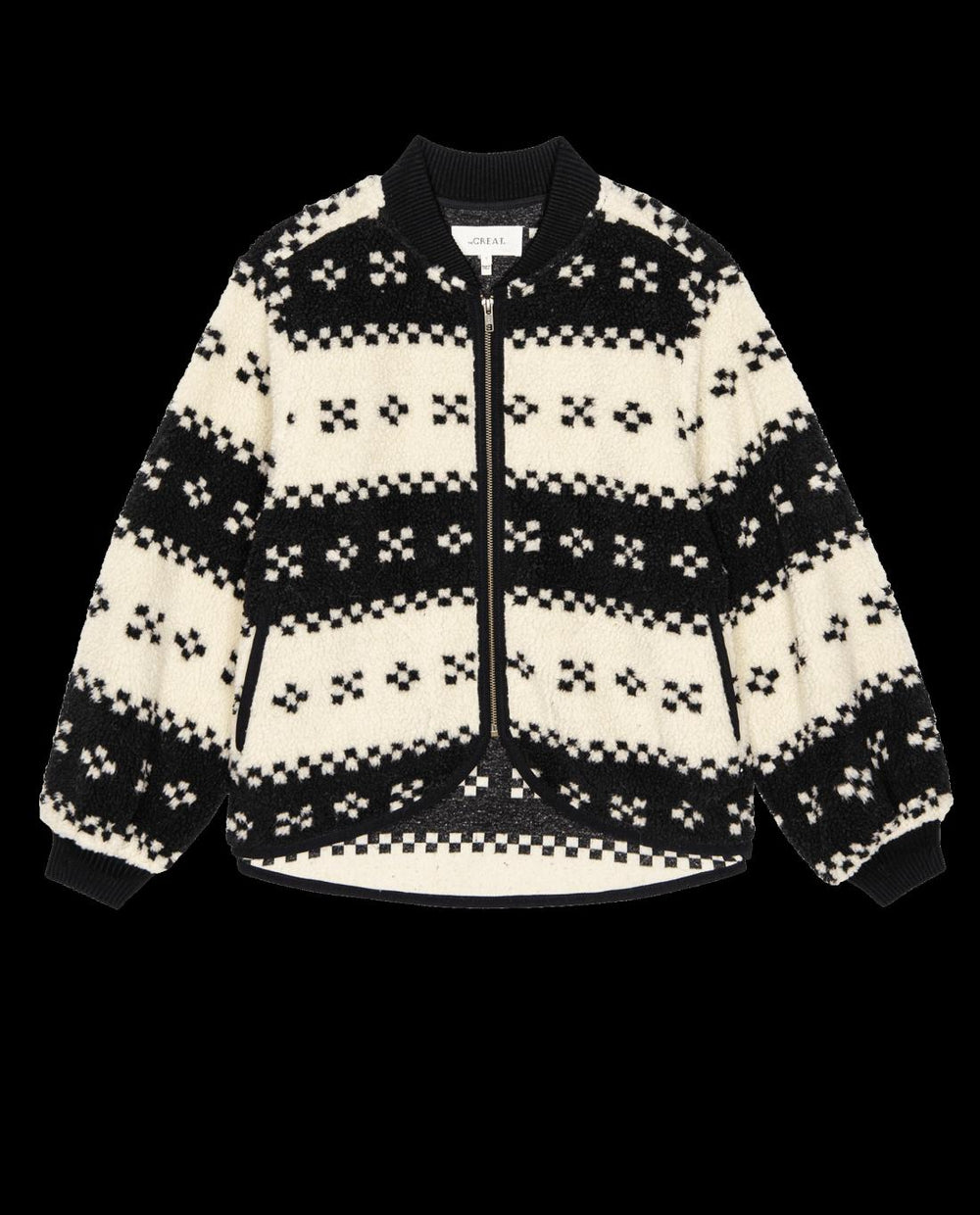 Jackets &amp; Outerwear | Women The Great. The Plush Bomber. Black Geo