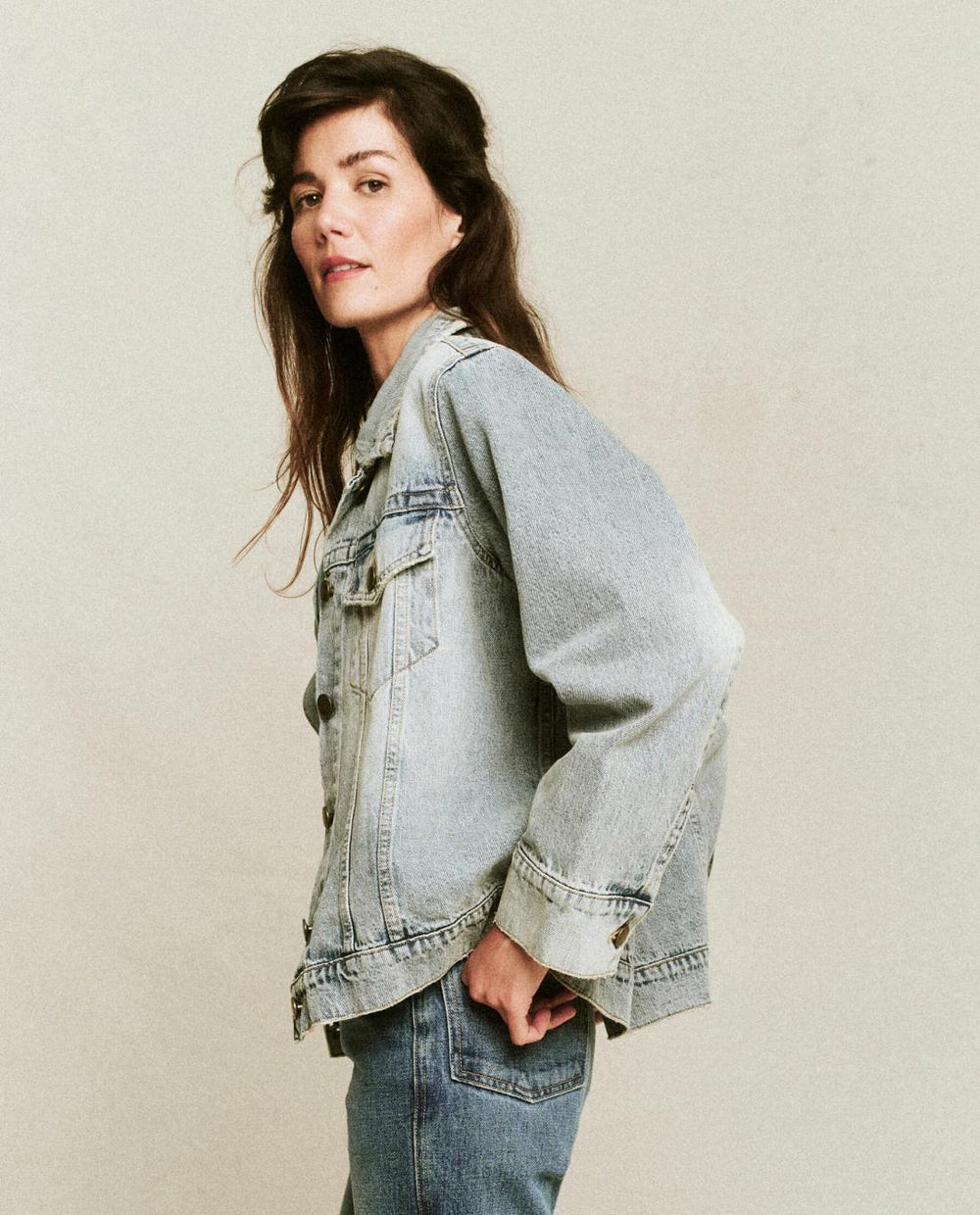 Jackets &amp; Outerwear | Women The Great. The Slouchy Jean Jacket. Derby Wash