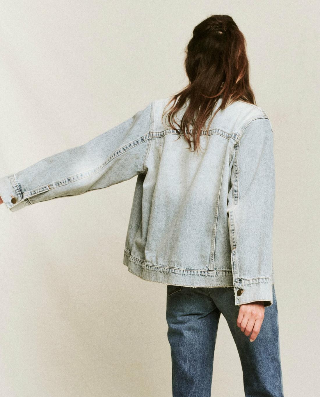 Jackets &amp; Outerwear | Women The Great. The Slouchy Jean Jacket. Derby Wash
