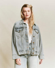 Jackets &amp; Outerwear | Women The Great. The Slouchy Jean Jacket. Derby Wash