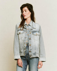 Jackets &amp; Outerwear | Women The Great. The Slouchy Jean Jacket. Derby Wash