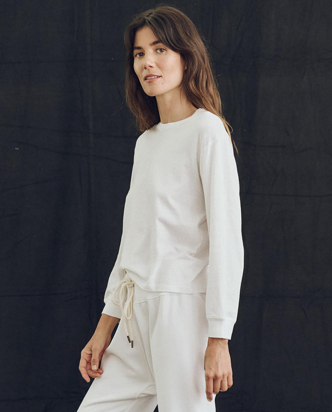 Long Sleeve Tees | Women The Great. The Campus Crew. True White