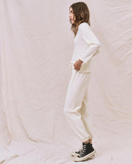 Long Sleeve Tees | Women The Great. The Long Sleeve Recycled Slim Crew. Natural