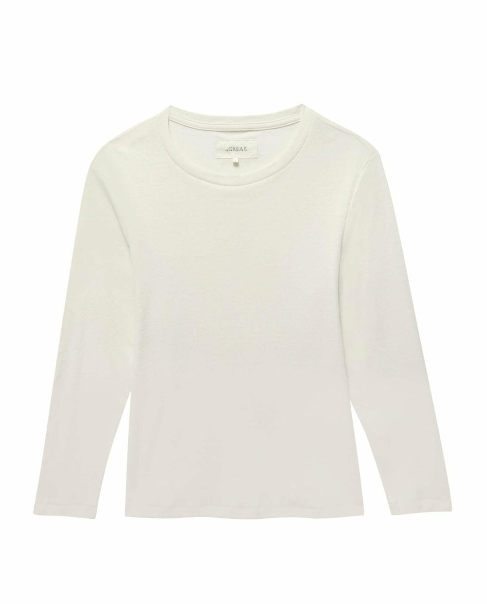 Long Sleeve Tees | Women The Great. The Long Sleeve Recycled Slim Crew. Natural