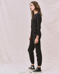 Long Sleeve Tees | Women The Great. The Long Sleeve Recycled Slim Crew. Night