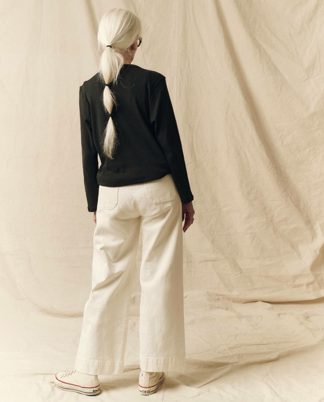 Long Sleeve Tees | Women The Great. The Recycled Rib Slim Henley. Night