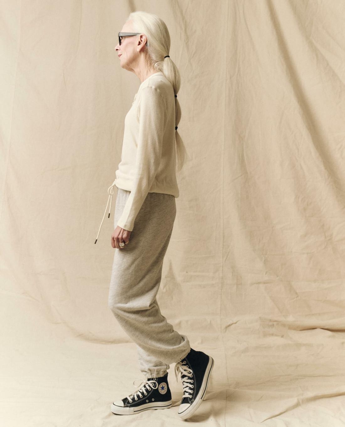 Long Sleeve Tees | Women The Great. The Recycled Rib Slim Henley. Snow