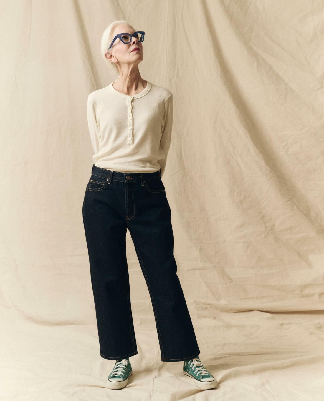 Long Sleeve Tees | Women The Great. The Recycled Rib Slim Henley. Snow