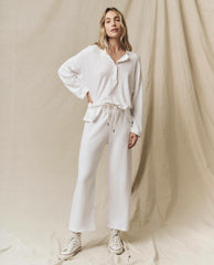 Long Sleeve Tees | Women The Great. The Shrunken Henley. True White