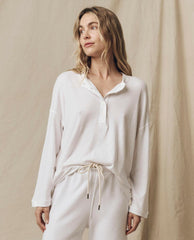 Long Sleeve Tees | Women The Great. The Shrunken Henley. True White