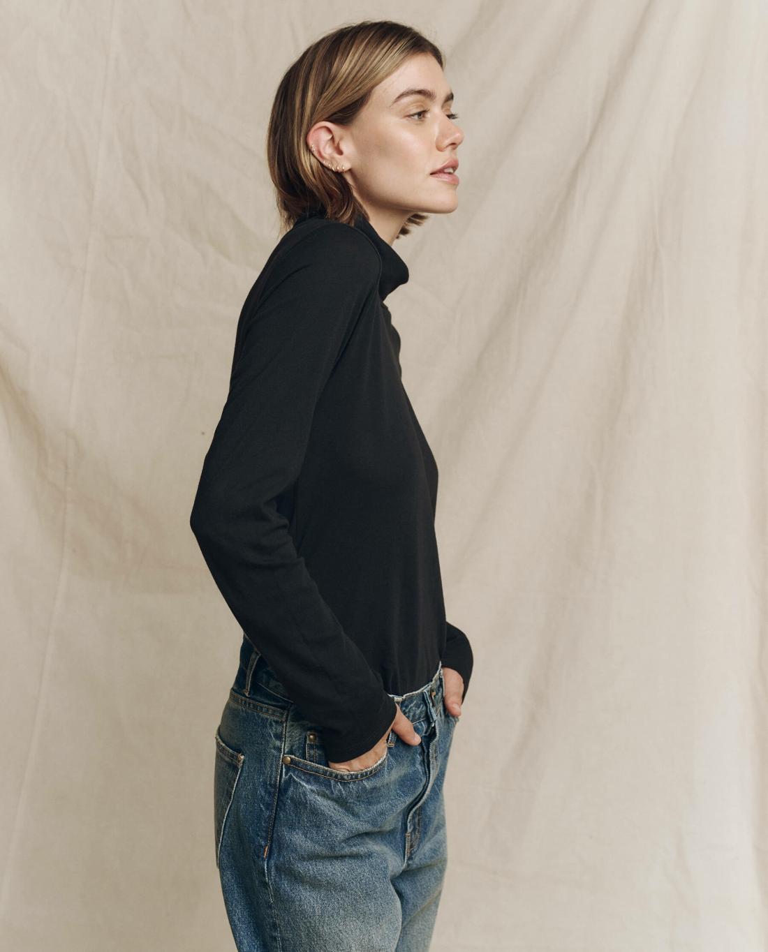 Long Sleeve Tees | Women The Great. The Turtleneck. Almost Black