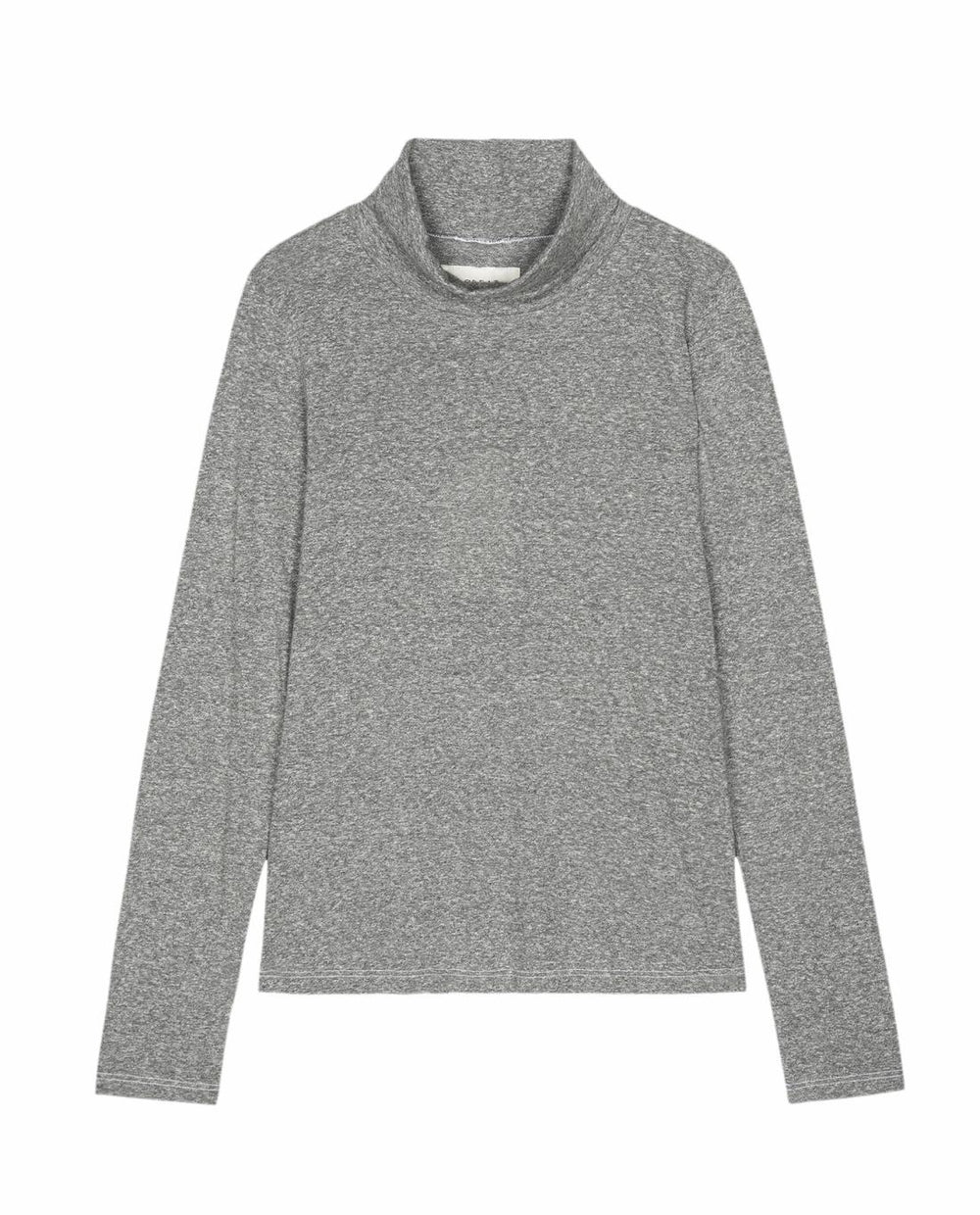 Long Sleeve Tees | Women The Great. The Turtleneck. Heather Grey