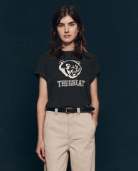 Novelty Tees &amp; Sweats | Women The Great. The Boxy Crew. Graphic Washed Black With Bear Graphic