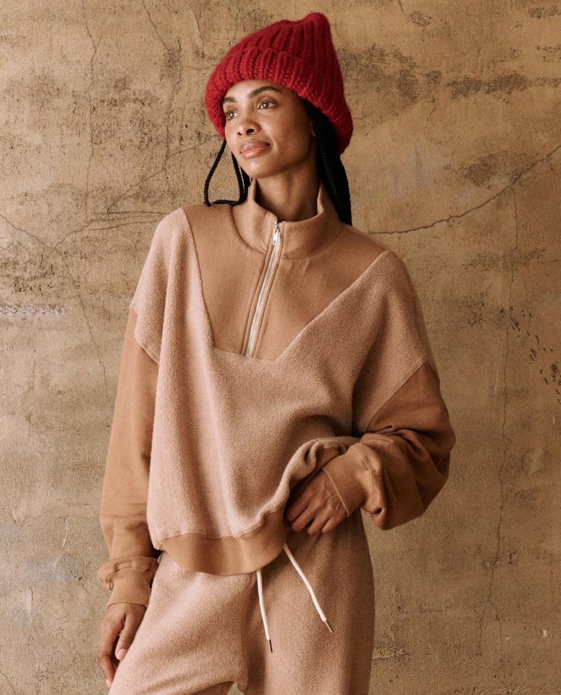 Novelty Tees &amp; Sweats | Women The Great. The Slouch Trail Sweatshirt. Fawn