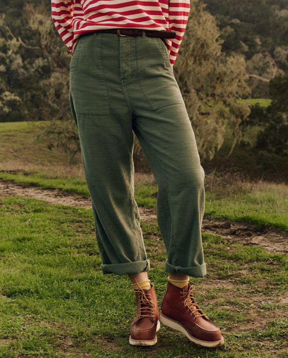 Pants | Women The Great. The Admiral Pant. Classic Army