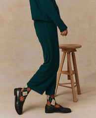 Pants | Women The Great. The Cashmere Lantern Pant. Alpine