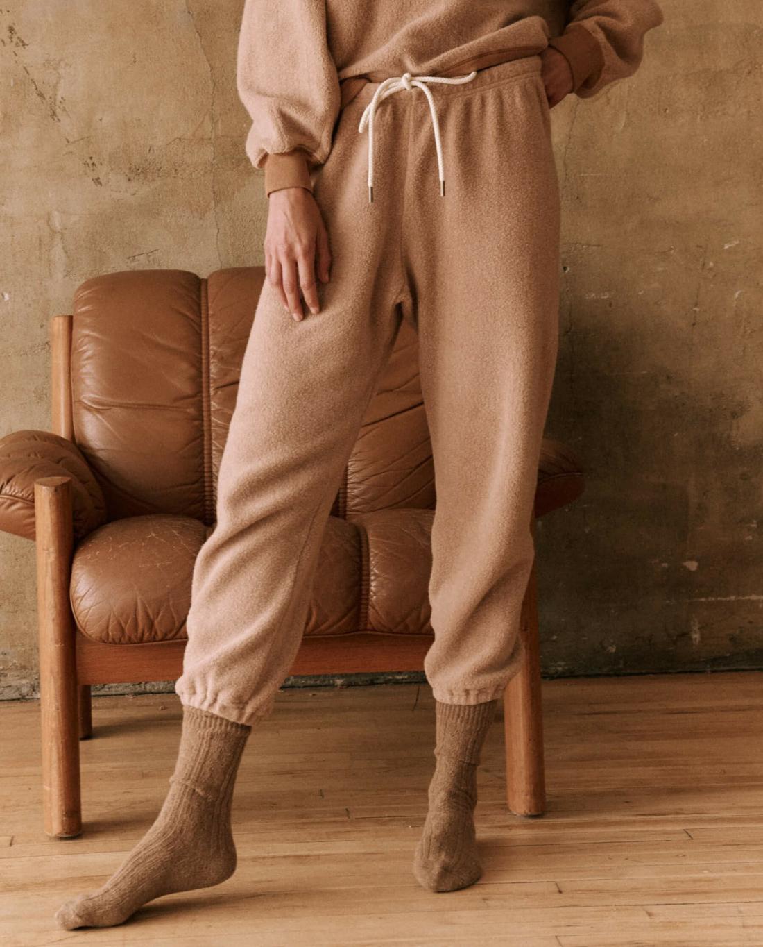 Pants | Women The Great. The Fleece Stadium Sweatpant. Fawn