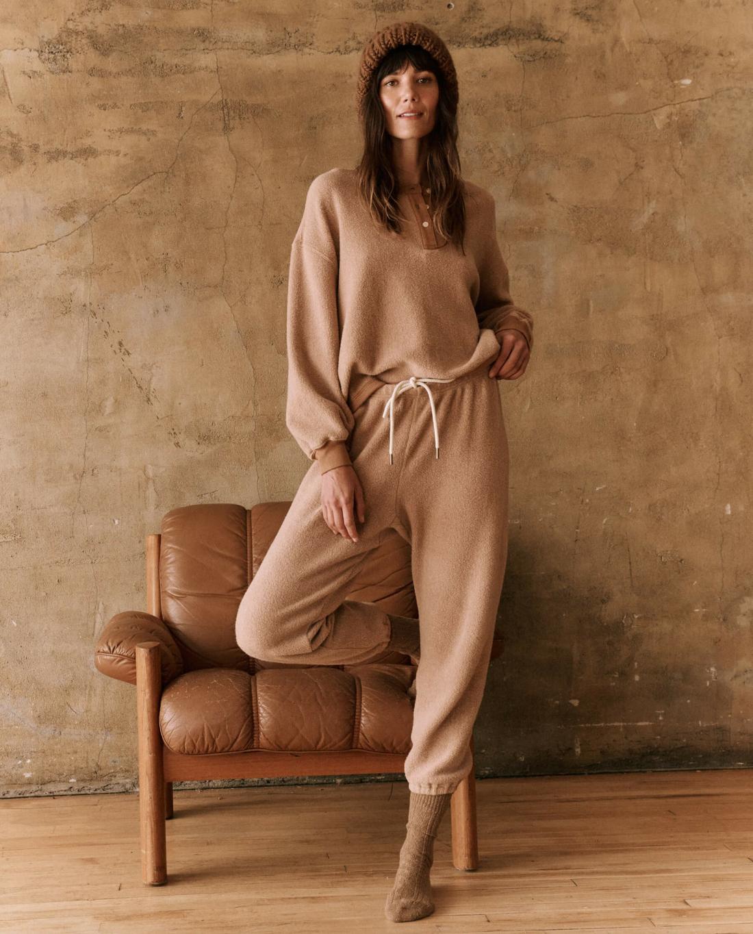 Pants | Women The Great. The Fleece Stadium Sweatpant. Fawn