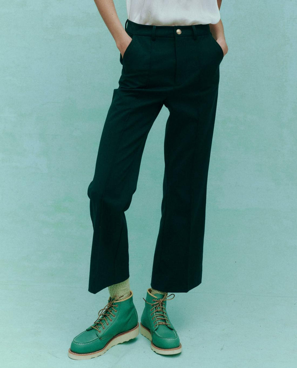 Pants | Women The Great. The Prim Trouser. Winter Pine