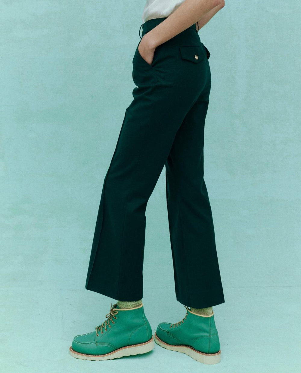 Pants | Women The Great. The Prim Trouser. Winter Pine