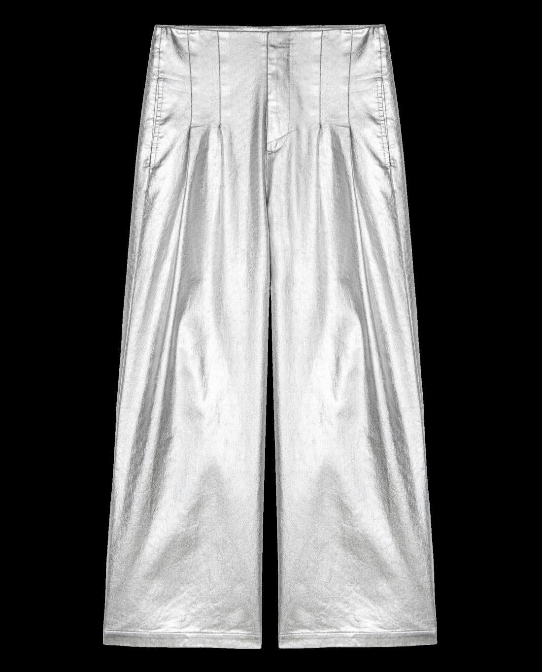 Pants | Women The Great. The Sculpted Trouser. Silver